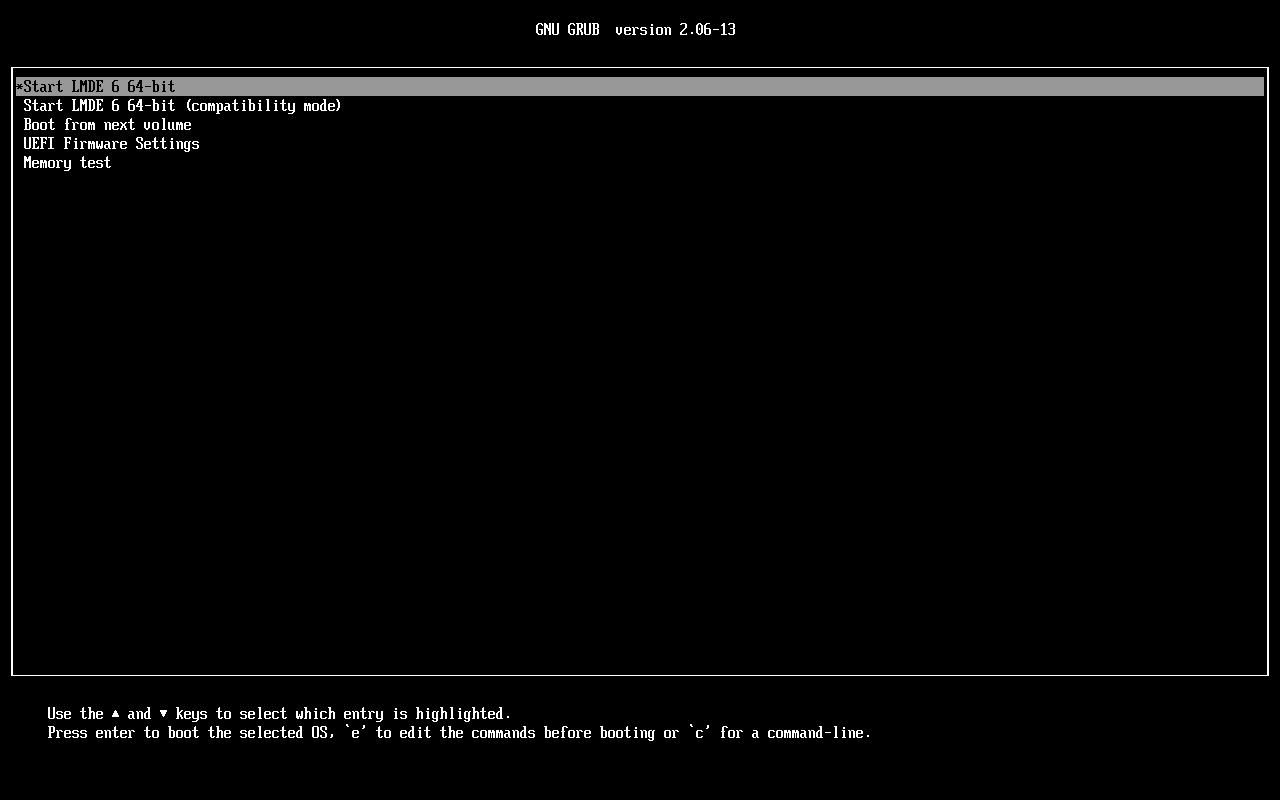 Start LMDE 6 64-bit