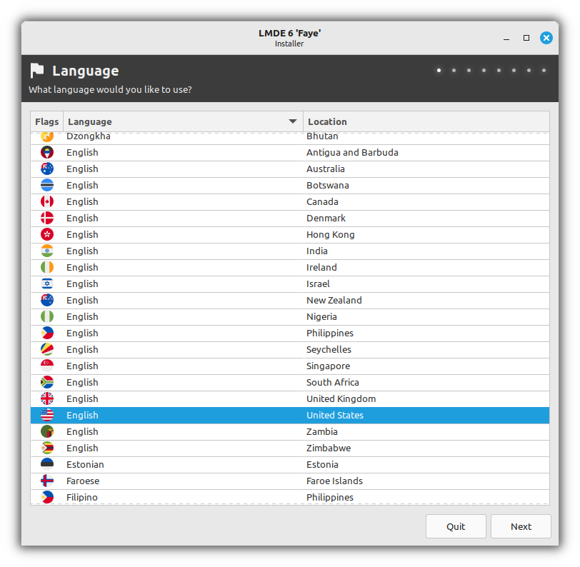 LMDE Language