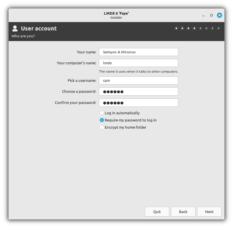 LMDE user