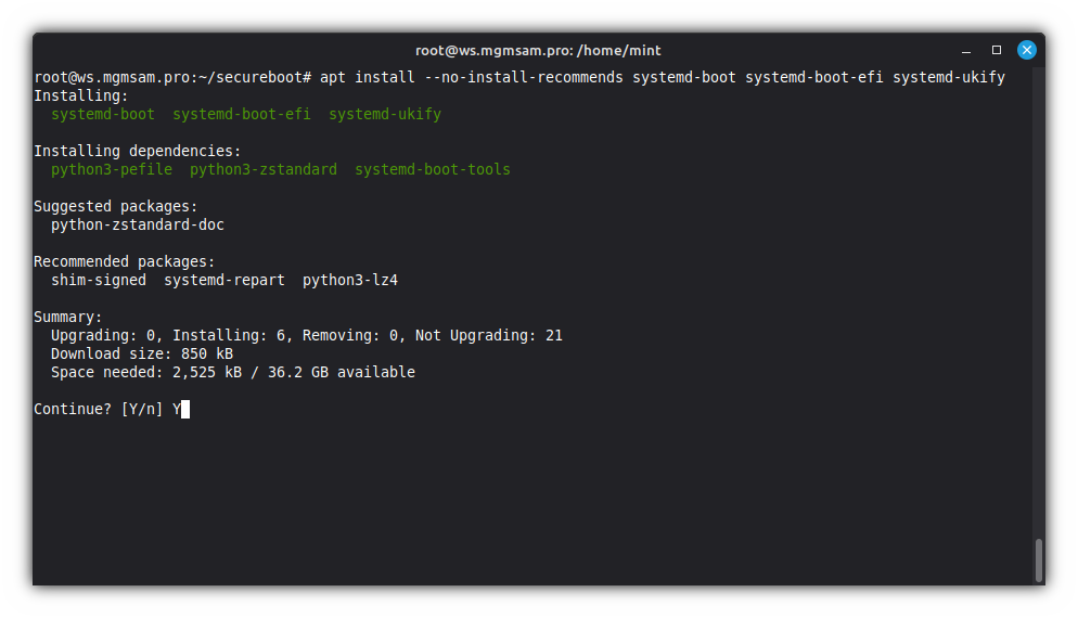 Install bootloader