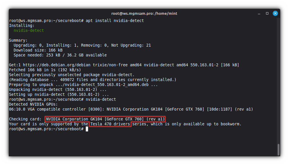 NVIDIA Detect GPU